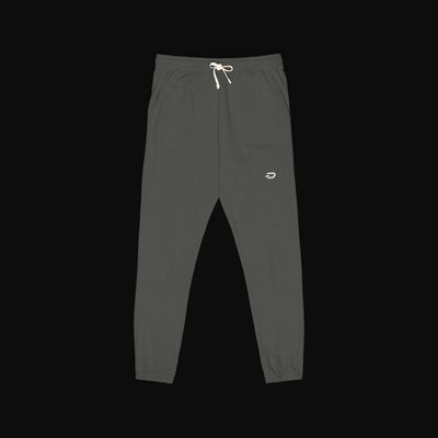 Bestickte Jogginghose mit minimalistischem Logo – Jogginghose aus stückgefärbtem Fleece