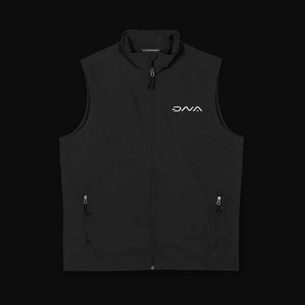 Men's Soft Shell Vest with DNA Logo - Lightweight Black Workwear