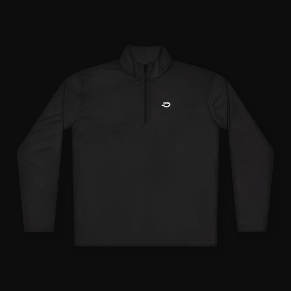 Quarter-Zip Pullover — Minimalist Small Logo Performance Jacket