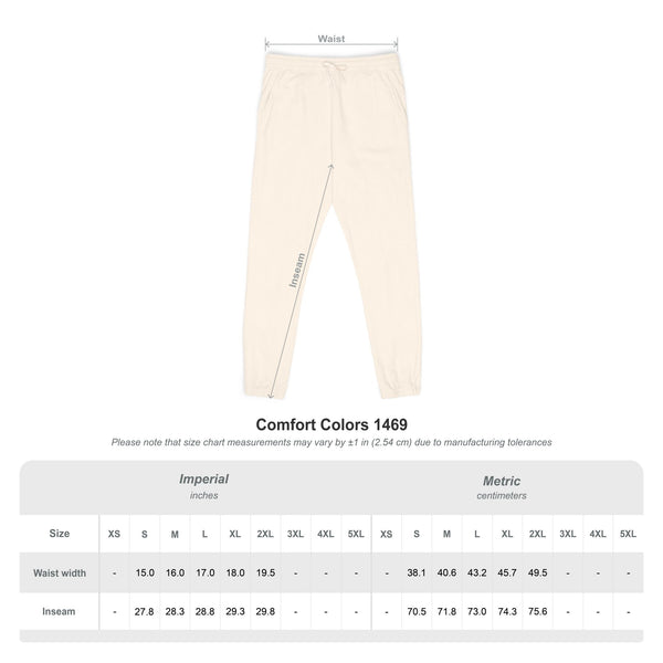 Embroidered Minimal Logo Sweatpants — Garment-Dyed Fleece Joggers